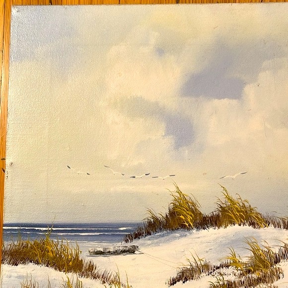 Seacoast Oil Painting on Canvas, 12x16 - Picture 11 of 13